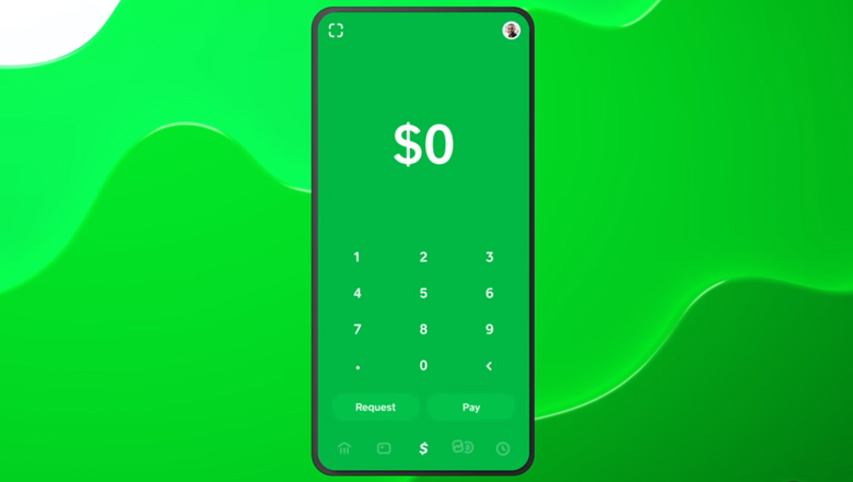 Cash App Screen On Green Background