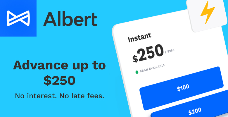 The Albert App Logo, Symbolizing The App'S Ability To Provide Instant Funds Up To $250.
