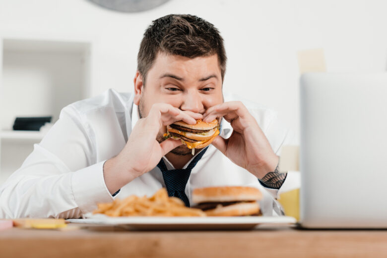 A Person Eating Fast Food