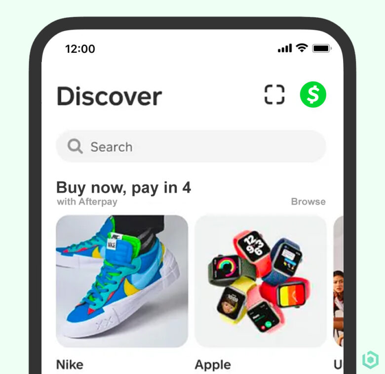 A Screenshot Of The Cash App's Buy Now, Pay In 4 Feature.